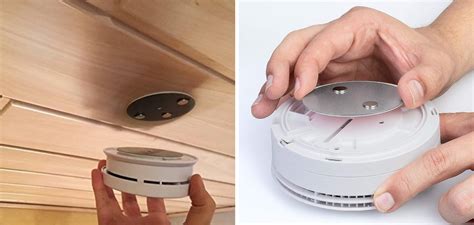 smoke detector metal bracket|How to Install Smoke Detector without Drilling .